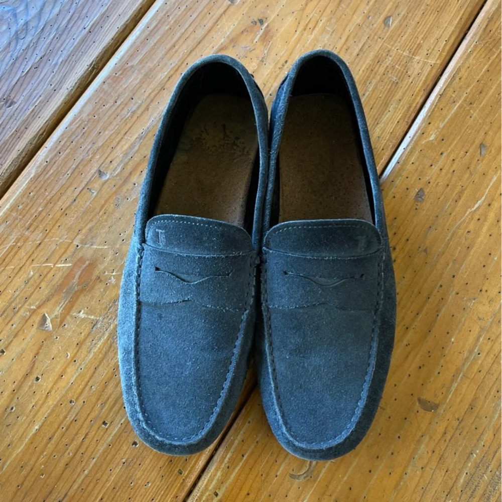 TOD’S Blue Suede Driving Moccasins Men’s 8